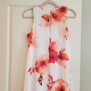 Calvin Klein white flowers dress, size 8